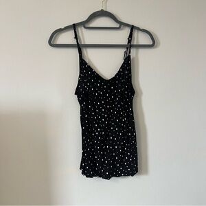 Black Polka Dot Tank Top